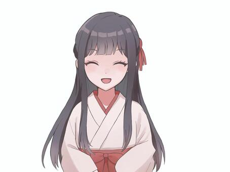 巫女 キャラクター,女の子,可愛い,人物,少女,女性,アイコン,フリーアイコン,美人,イラストのイラスト素材