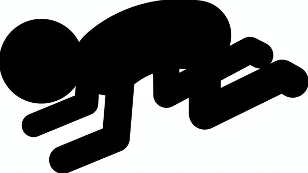 這いつくばる  這いつくばる  這いつくばる,挫折,悔しい,屈辱,恰好,人物,ピクトグラムのイラスト素材