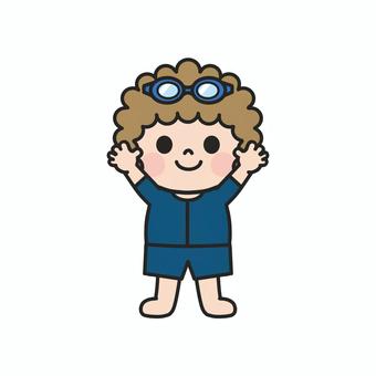 Illustration, rush guard, genderless, genderless swimwear, 