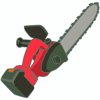 チェーンソー（電動工具） 日曜大工,充電式,工具,チェーンソー,工作,イラスト,アイコン,toolのイラスト素材