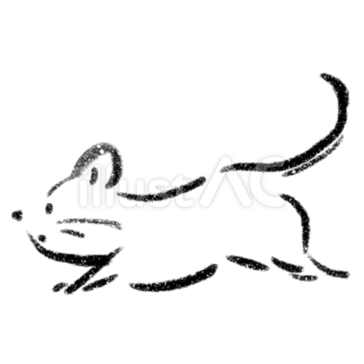 白いねずみの手描きイラスト ねずみ,子,動物のイラスト素材