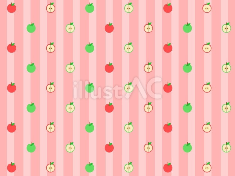 縦縞りんご　背景 縦縞,りんご,青りんごのイラスト素材