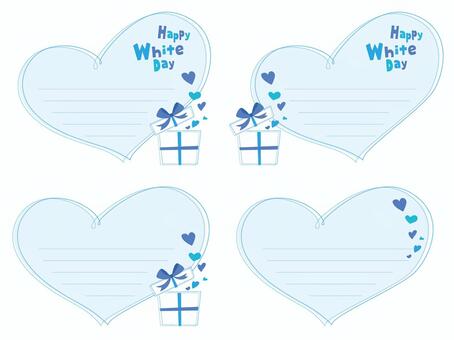 ホワイトデーメッセージカード　ハート ホワイトデー,ハッピー,ハート,かわいい,おしゃれ,キュート,シンプル,ロゴ,タイトル,popのイラスト素材