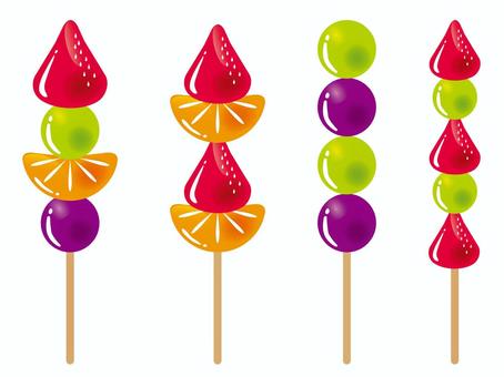 Illustration, fruits, candy, tanful, 