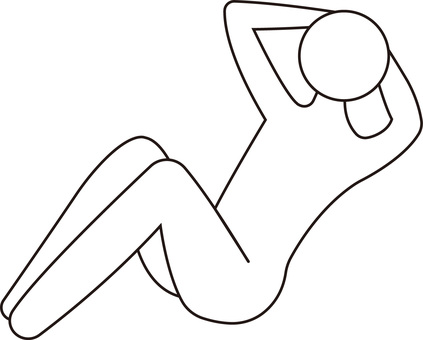 腹筋する人 腹筋,運動,筋トレ,お腹,シルエット,トレーニング,フィットネス,エクササイズ,リラックス,シンプルのイラスト素材