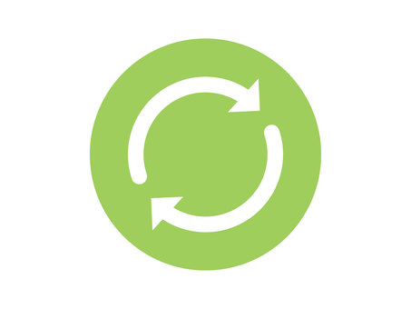 更新ボタン（丸・緑） 更新,マーク,リロード,アイコン,矢印,再読み込み,ボタン,リフレッシュ,ビジネス,ループのイラスト素材