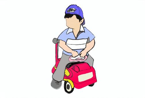 車に乗つて遊ぶ 保育園,園児,子供用,自動車,子供,乗物のイラスト素材
