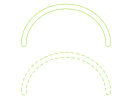 Illustration, a semicircle, curve, line, 