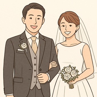 結婚式の男女