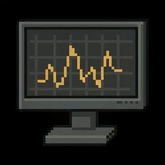 トラフィック監視　モニター　ドット絵 ドット,トラフィックモニター,ネットワーク監視,ドット絵,通信,itインフラ,セキュリティ,アイコン素材,モニター,pcのイラスト素材