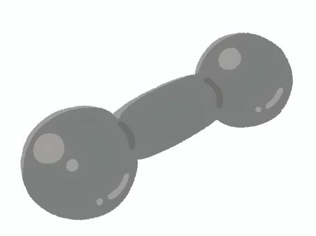 鉄アレイ 鉄アレイ,ダンベル,重い,鉄,塊,筋トレ,トレーニング,黒色,手描きのイラスト素材