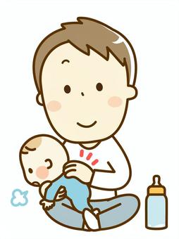Illustration, baby, burp, child care, 