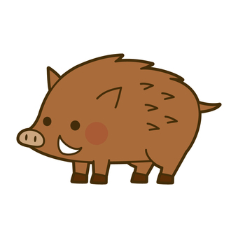 イノシシ イノシシ,動物,干支,亥年,かわいいのイラスト素材
