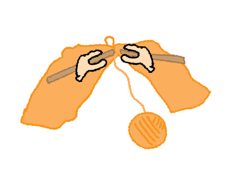 編み物 編み物,紐,手作り,pop調,手描き,挿絵,ワンポイント,素材,商用可,無料のイラスト素材