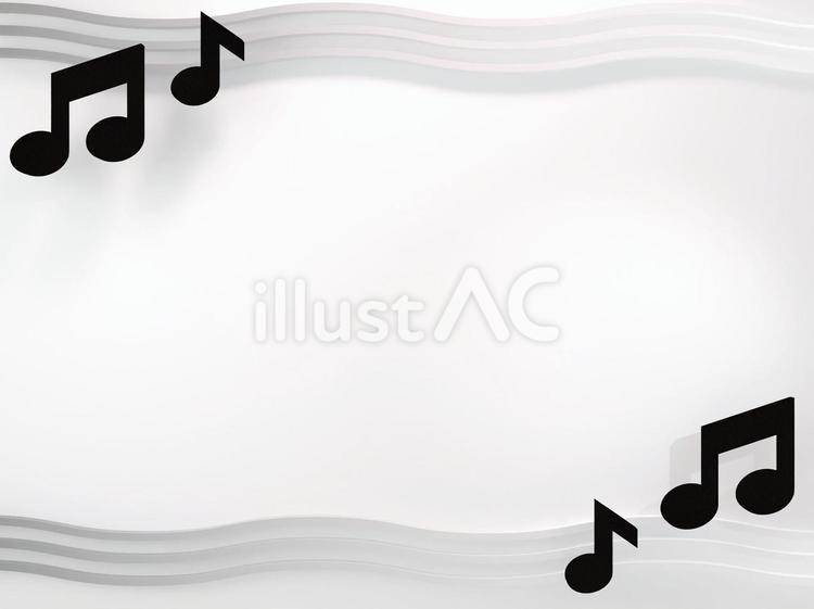 3D音符の背景素材02 背景,フレーム,音楽のイラスト素材