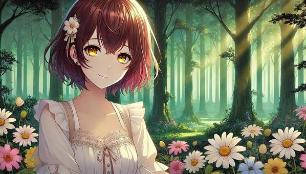 Forest Research, JPG Forest Research, one 絵, girl, moe type, JPG