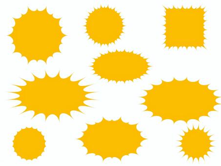 ギザギザ吹き出し 吹き出し,ギザギザ,衝撃,爆発,セール,フレーム,ふきだし,ショック,おどろき,セリフのイラスト素材