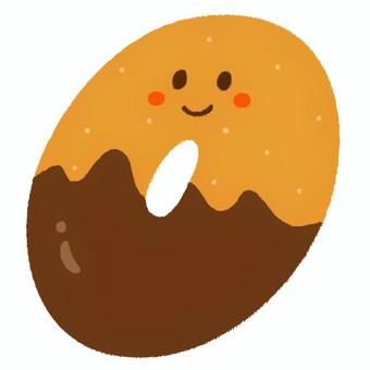 Smiling chocolate donut character, JPG and PNG Smiling chocolate donut character, donut, character, chocolate, JPG and PNG