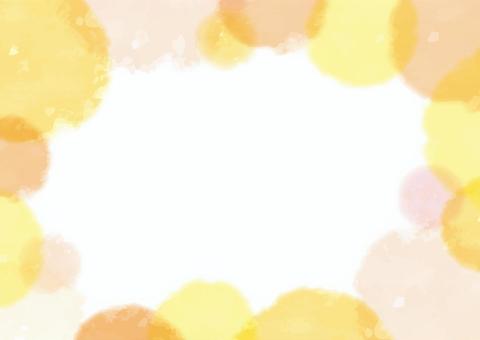 円のフレーム13A 秋,フレーム,背景,円,水彩,かわいい,枠,手描き風,丸,カラフルのイラスト素材