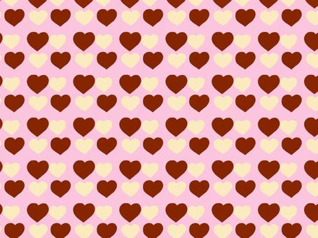 チョコレートのハートのパターン