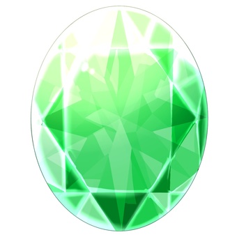 Illustration, gem, grün, smaragd, 