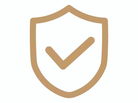 セキュリティーアイコン（盾とチェック） セキュリティ,アイコン,盾,チェック,マーク,シールド,安全,デザイン,安心,シンプルのイラスト素材