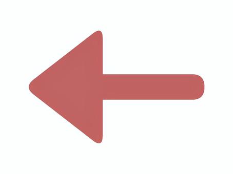 左向き矢印　落ち着いた赤 矢印,左,赤,シンプル,マーク,シンボル,図形のイラスト素材