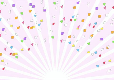 集中線と紙吹雪の背景素材①ピンク 集中線,背景,紙吹雪,キラキラ,チラシ,初売り,新春,新年,大売出し,ビジネスのイラスト素材