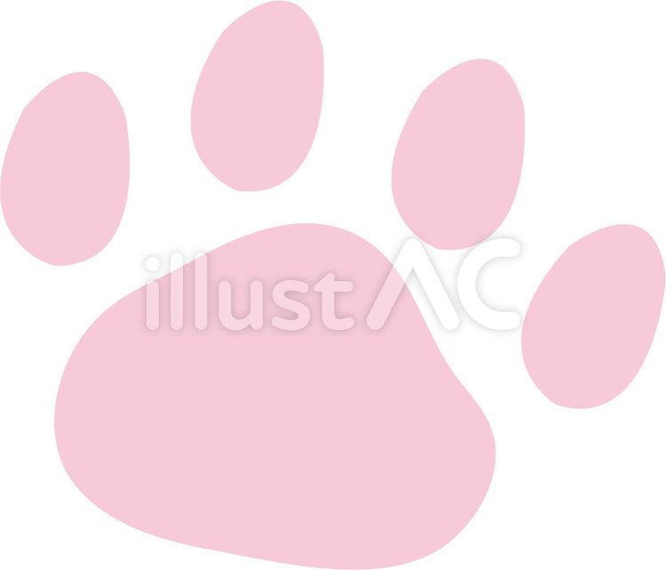 にくきゅう（桃） 犬,いぬ,イヌのイラスト素材