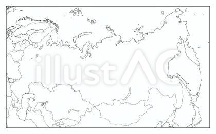 ロシア白地図