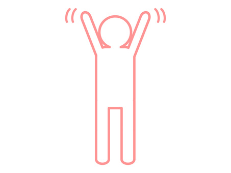 万歳・歓喜のポーズ・両手を上げて振る人物 万歳・歓喜のポーズ・両手を上げて振る人物 人物,ポーズ,バンザイ,喜ぶ,成功,達成,勝利,歓喜,嬉しい,応援のイラスト素材