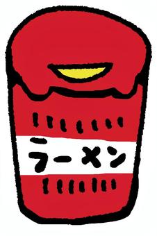 カップラーメン（Wタブ） カップラーメン,ダブルタブ,カップ麺,ヌードル,ラーメン,麺,スープ,汁,具,即席のイラスト素材