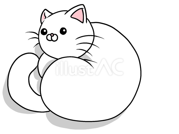 丸い猫 イラスト,猫,丸いのイラスト素材