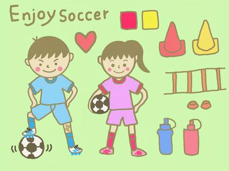 Football, football, a soccer boy, soccer girl, JPG and PNG