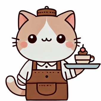 猫のカフェ店員