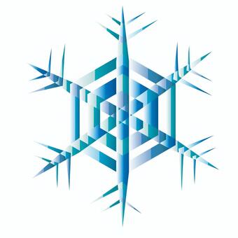 雪の結晶 雪,結晶,氷,冷たい,冬,氷点下,青色のイラスト素材