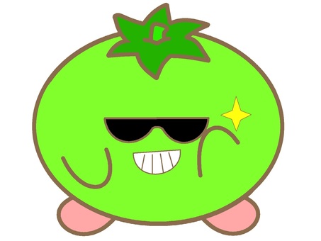 Tomato icon with green sunglasses, , JPG and PNG