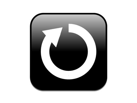 ■再起動ボタン　くろ 再起動ボタン,くろ,強制的,安定,長押し,パソコン,スマホのイラスト素材