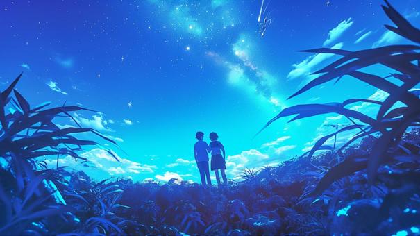 Couple and the fantastic sky β3, , JPG