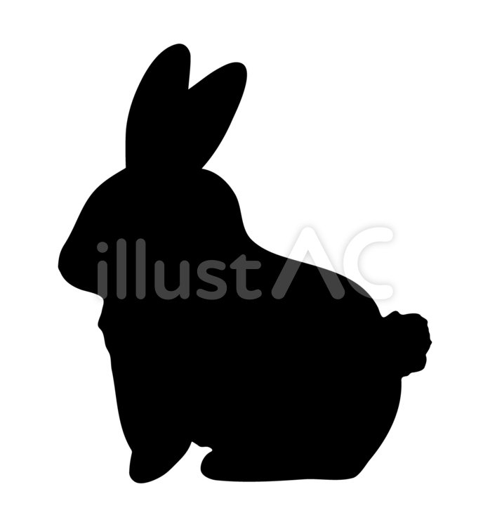 うさぎのシルエット うさぎ,ウサギ,兎のイラスト素材