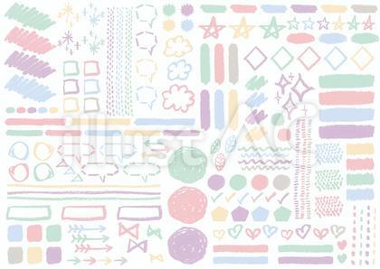 クレヨンの手描き