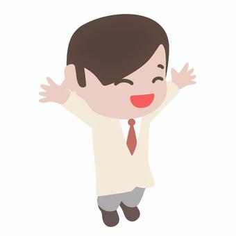 喜ぶ博士 博士,研究者,喜ぶ,成功,発見,笑顔,実験,科学,研究室,白衣のイラスト素材