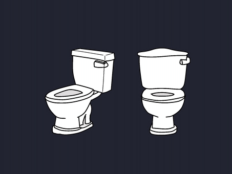 洋式トイレ トイレ,洋式,便器,シンプル,白のイラスト素材
