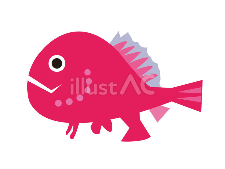 フサアンコウ フサアンコウ フサアンコウ,魚,深海のイラスト素材