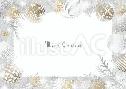 クリスマスオーナメントのフレーム025