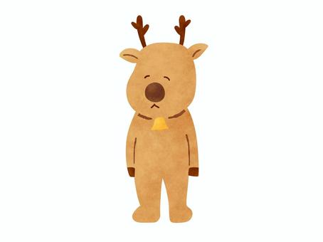 トナカイ トナカイ,ベル,クリスマス,角,鹿,手描き風のイラスト素材