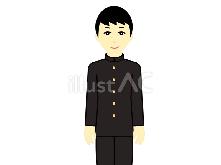 中学生＆高校生 人,人物,男性のイラスト素材