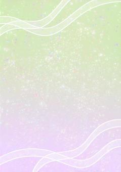 上品リボンのキラキラ背景 背景,壁紙,キラキラ,きらきら,リボン,グラデーション,黄緑,紫,パープルのイラスト素材