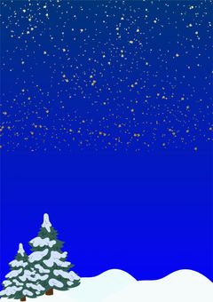 雪原と星空 雪原,雪,夜空のイラスト素材