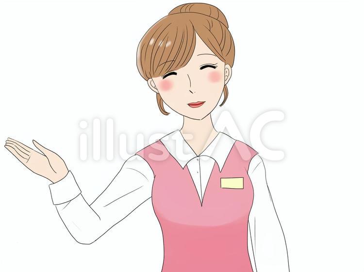 案内１ 案内,女性,受付のイラスト素材